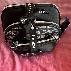 🖤Bebe Black Travel Bag Set 3 pieces